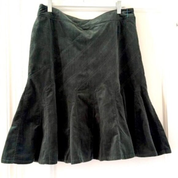 Anthropologie Fei Corduroy Flare Skirt Preppy Flair Autumnal Cabin Cottagecore - Picture 5 of 7